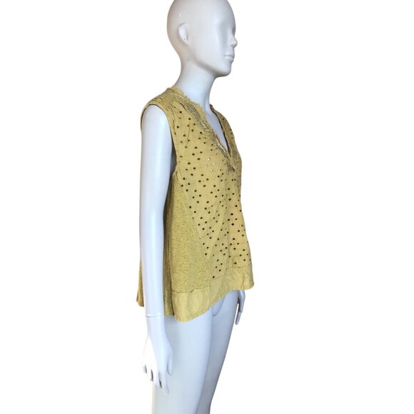 Anthropologie Akemi & Kin Dark Yellow Tank Top - Picture 3 of 5